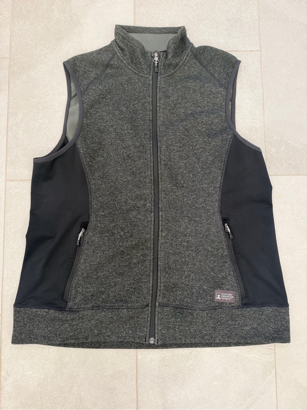 Eastern Mountain Sports EMS Women’s Grey & Black Active Fleece Vest
